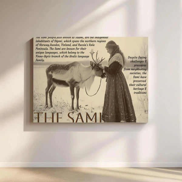 Sami People Canvas Print | Indigenous Culture Documentary Art | Premium Gallery Wrap Wall Decor | Educational Historical Gift