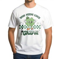 St Patrick's Day T-Shirt | Retro Lucky Clover Graphic Tee | 100% Cotton Premium Unisex Shirt | Funny Irish Gift for Men and Women