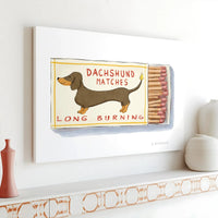Dachshund Wall Art | Whimsical Dog Illustration Canvas | Premium Gallery Wrap Decor | Gift For Dachshund Lovers